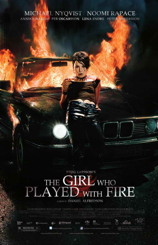 The Girl Who Played with Fire Movie Poster Print showcasing dramatic visuals.