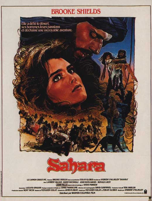 Sahara Movie Poster Print featuring adventure film art.