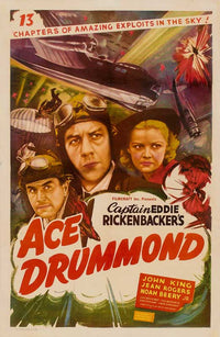 Ace Drummond Movie Poster featuring classic aviation adventure theme.
