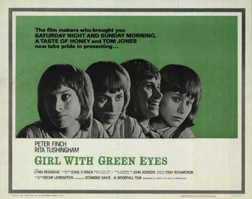 Girl with Green Eyes Movie Poster Print featuring captivating visuals.