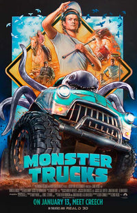 Monster Trucks Movie Poster showcasing adventure and excitement