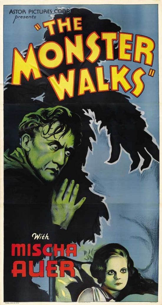 The Monster Walks Movie Poster Print showcasing classic horror film art.