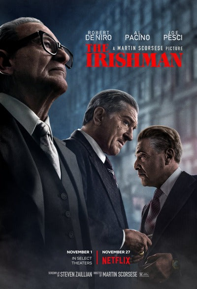 The Irishman Movie Poster Print featuring vivid colors and sharp details.