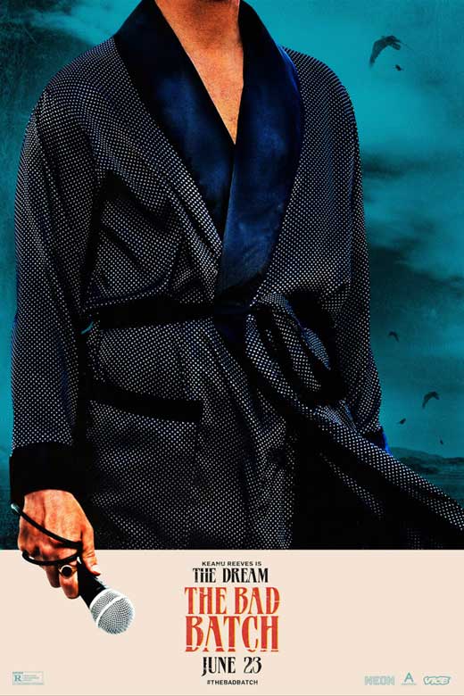 The Bad Batch Movie Poster Print featuring vibrant colors and dynamic imagery.