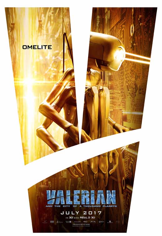 Valerian and the City of a Thousand Planets movie poster print showcasing vibrant artwork.