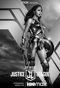 Zack Snyder's Justice League Movie Poster Print featuring iconic superhero characters.
