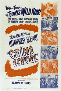 Crime School Movie Poster Print featuring classic film imagery.