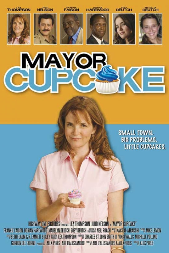 Mayor Cupcake Movie Poster featuring vibrant colors and whimsical design.
