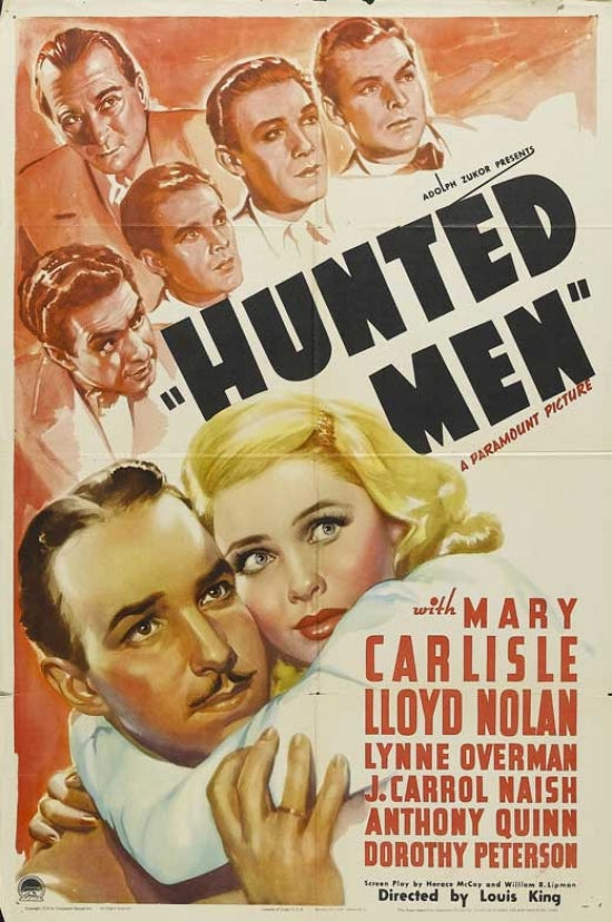 Hunted Men Movie Poster Print showcasing suspenseful artwork.
