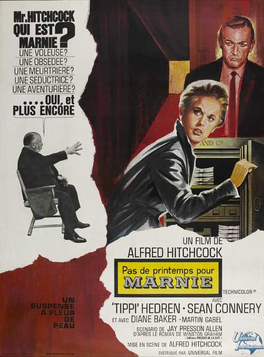 Marnie Movie Poster Print showcasing vintage film art.