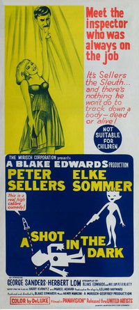 A Shot in the Dark Movie Poster Print featuring classic film art.