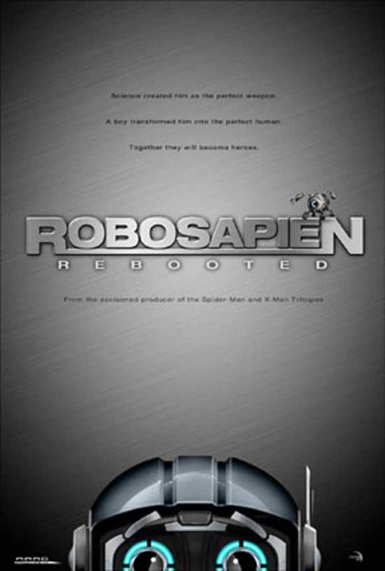 Robosapien Rebooted Movie Poster Print showcasing vibrant colors and futuristic design.