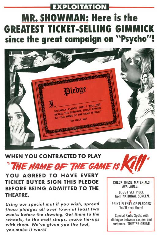 Name of the Game Is Kill Movie Poster Print showcasing vibrant visuals.