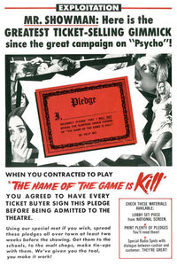 Name of the Game Is Kill Movie Poster Print showcasing vibrant visuals.
