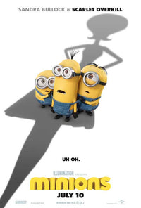 Minions Movie Poster Print featuring colorful characters from the animated film.