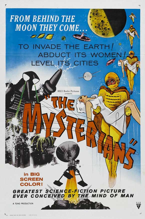 The Mysterians Movie Poster Print featuring vibrant sci-fi visuals.