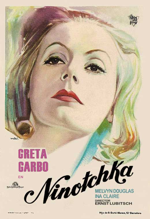 Ninotchka Movie Poster Print showcasing classic cinema art.