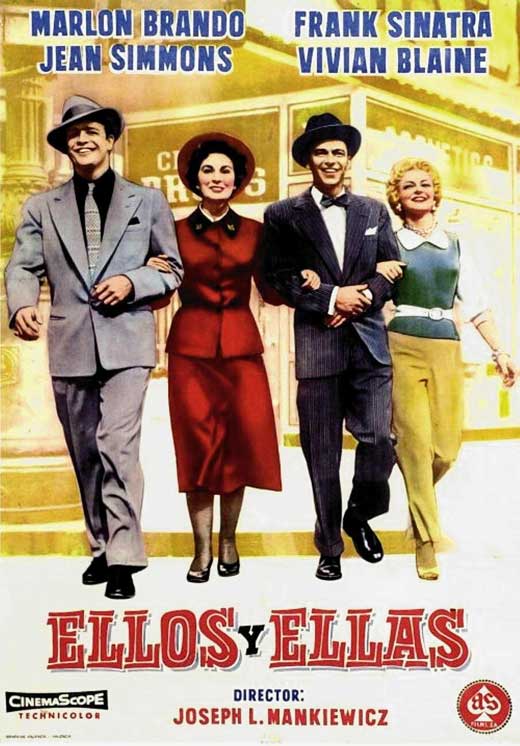 Guys and Dolls Movie Poster Print showcasing classic Broadway art.