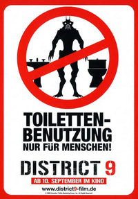 District 9 Movie Poster Print showcasing sci-fi artwork.