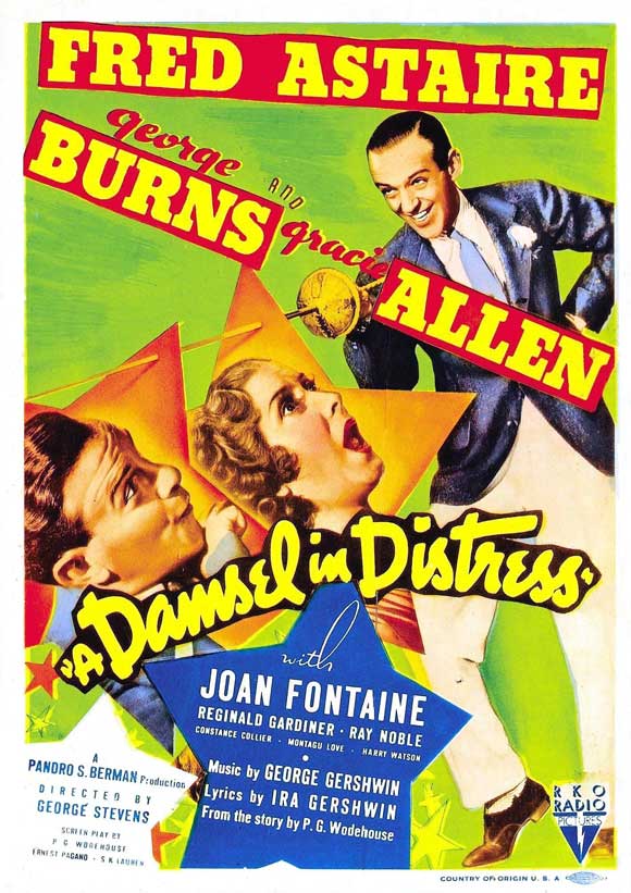 A Damsel in Distress Movie Poster Print showcasing classic cinema.