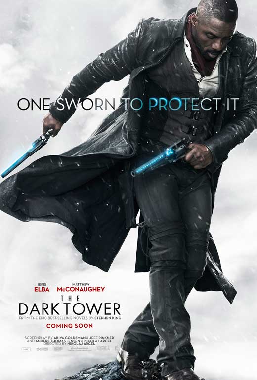 The Dark Tower Movie Poster Print showcasing dramatic imagery and vibrant colors.