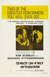 Seance on a Wet Afternoon Movie Poster Print showcasing the classic film's haunting imagery.