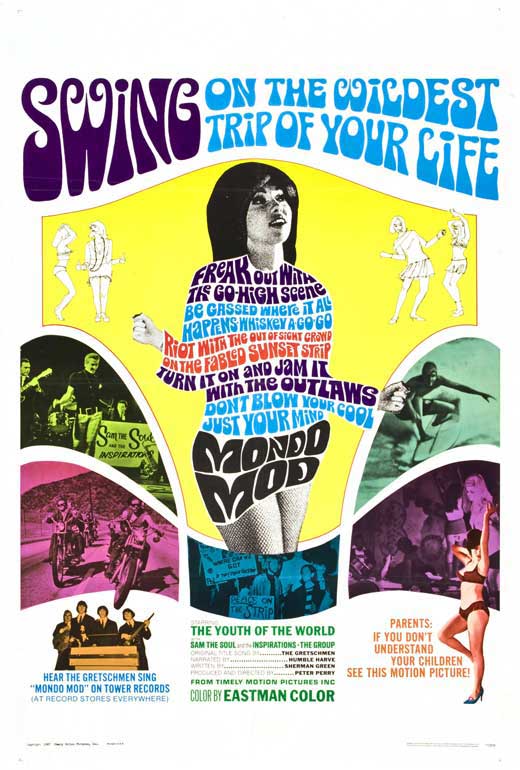 Mondo Mod Movie Poster Print showcasing vibrant colors and modern design.