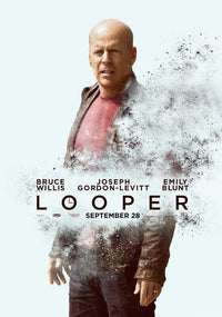 Looper Movie Poster Print showcasing a thrilling time travel theme.