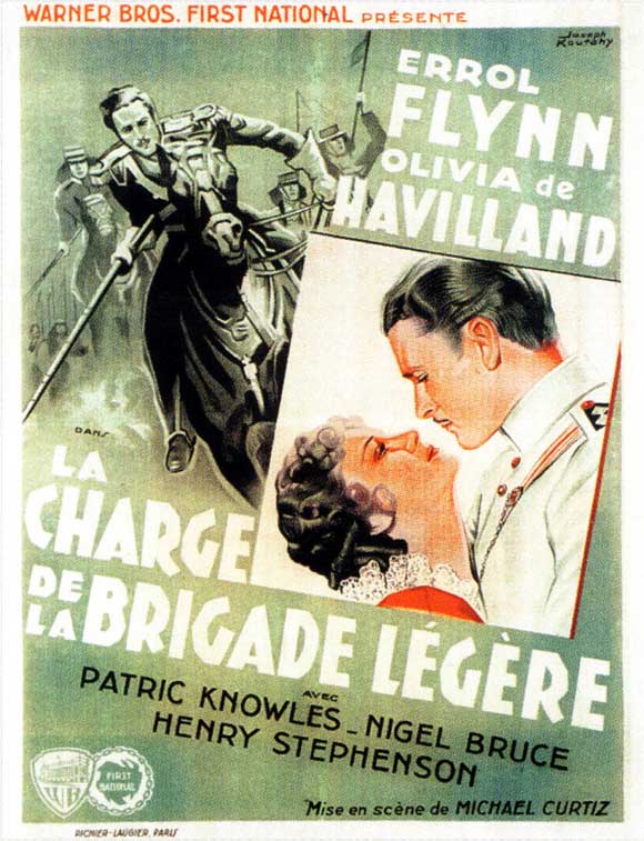 The Charge of the Light Brigade Movie Poster Print featuring dramatic imagery and colors.