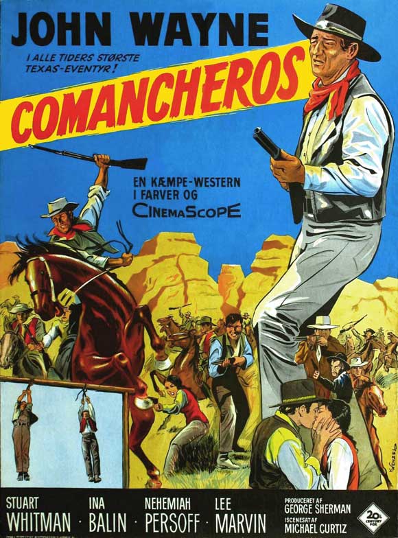 The Comancheros Movie Poster Print showcasing classic western cinema.