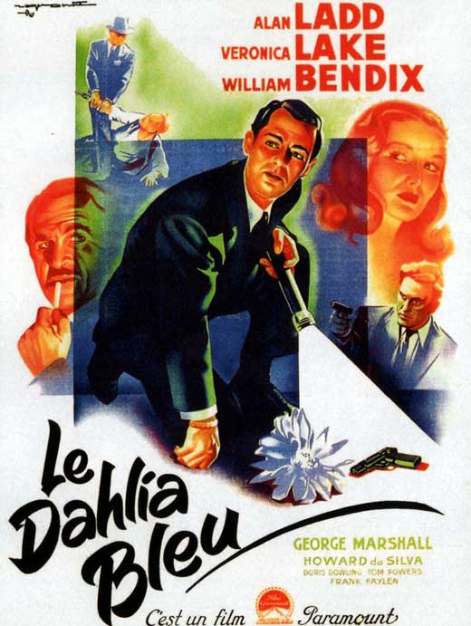 The Blue Dahlia Movie Poster Print featuring classic film art.