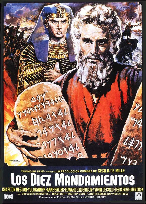 The Ten Commandments Movie Poster Print showcasing biblical artistry.