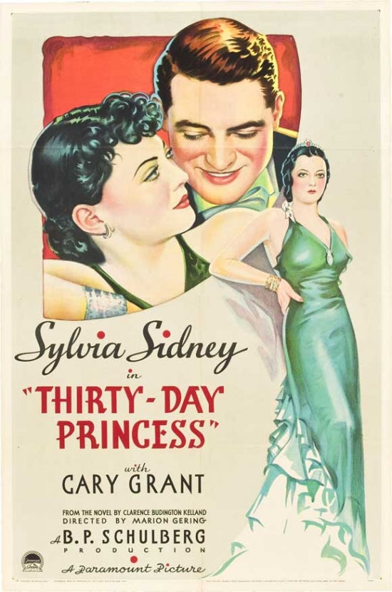 Thirty Day Princess Movie Poster Print showcasing classic cinema artwork.