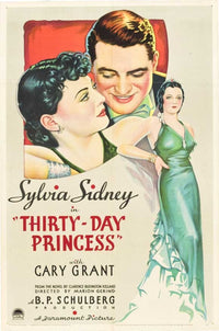 Thirty Day Princess Movie Poster Print showcasing classic cinema artwork.
