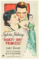 Thirty Day Princess Movie Poster Print showcasing classic cinema artwork.