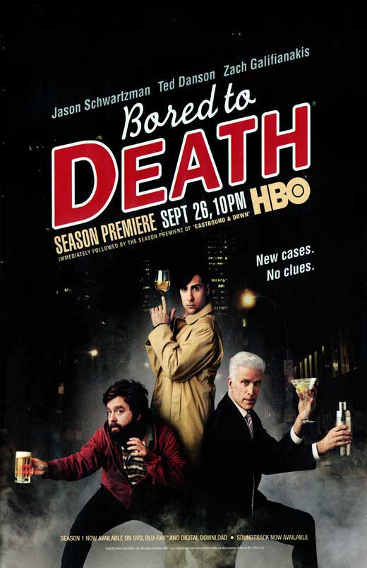 Bored to Death movie poster print showcasing quirky comedy style.