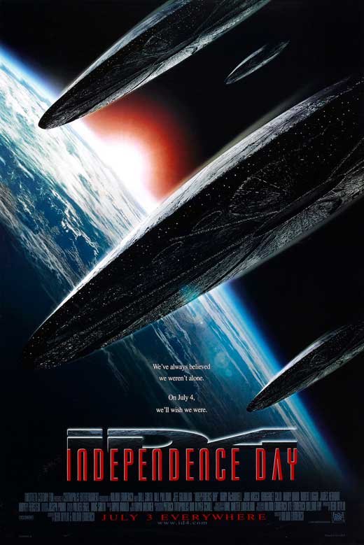 Independence Day Movie Poster Print showcasing vibrant artwork.
