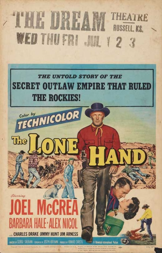 The Lone Hand Texan movie poster print showcasing classic Western imagery.