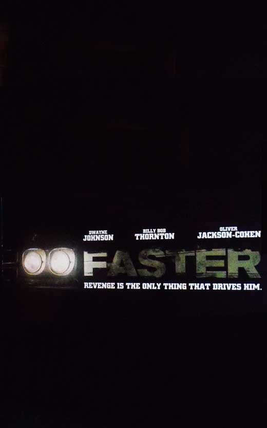 Faster Movie Poster Print showcasing action-packed visuals.