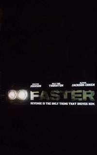 Faster Movie Poster Print showcasing action-packed visuals.