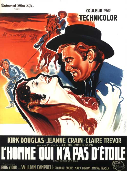 Man Without a Star Movie Poster Print showcasing classic cinema art.