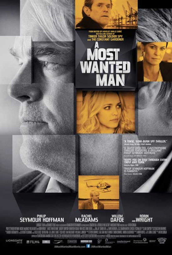 A Most Wanted Man Movie Poster Print showcasing vibrant colors and detailed design.
