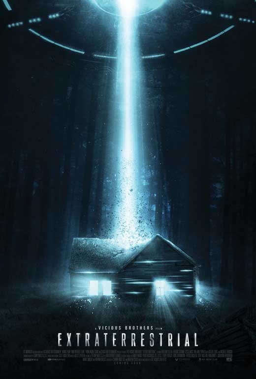 Extraterrestrial Movie Poster Print featuring vibrant sci-fi artwork.