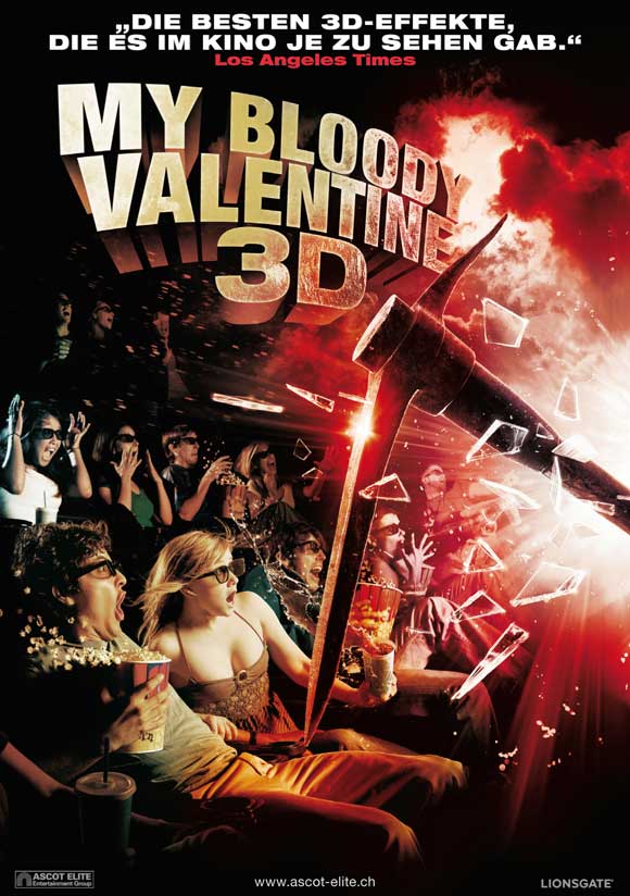 My Bloody Valentine 3-D Movie Poster Print featuring iconic horror imagery.
