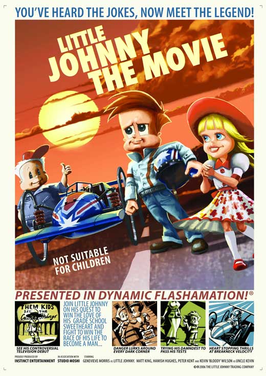 Little Johnny the Movie Poster Print featuring vibrant colors and whimsical design.