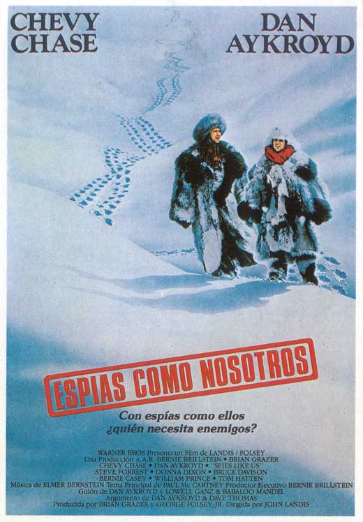 Spies Like Us Movie Poster Print featuring iconic comedy scenes
