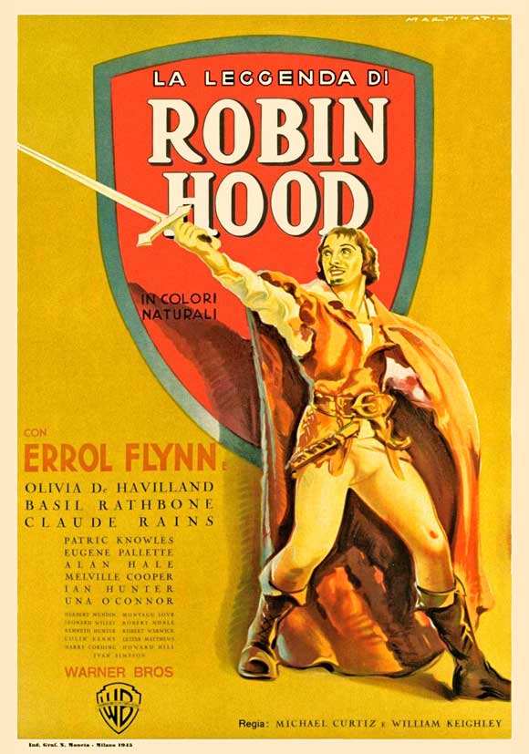 The Adventures of Robin Hood Movie Poster Print showcasing vibrant artwork.