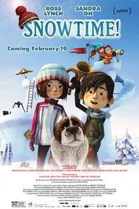 Snowtime Movie Poster showcasing vibrant winter adventure theme.