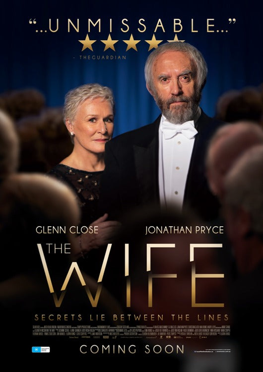 The Wife Movie Poster Print showcasing dramatic imagery and elegant design.
