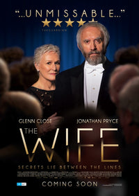 The Wife Movie Poster Print showcasing dramatic imagery and elegant design.